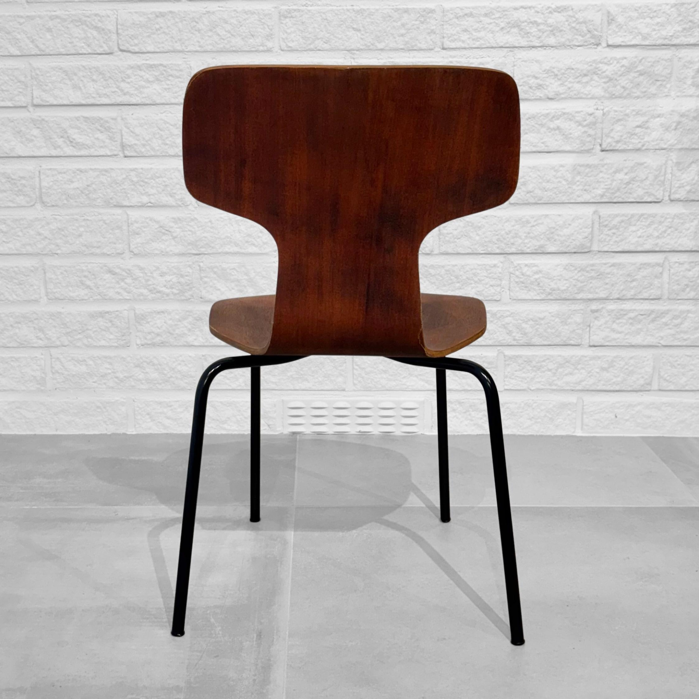 Mid-20th Century Arne Jacobsen children’s chair 3103 T-chair, teak, Fritz Hansen, Denmark, 1950s For Sale