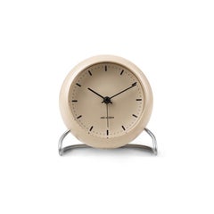 Arne Jacobsen 'City Hall' Table Clock, Black, Ø 4.3 in