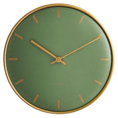 Arne Jacobsen 'City Hall' Wall Clock, Green, Ø 8.3 in