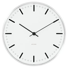 Arne Jacobsen 'City Hall' Wall Clock, White, Ø 11.4 in