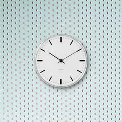 Orologio da parete "City Hall" di Arne Jacobsen, bianco, Ø 6,5 in