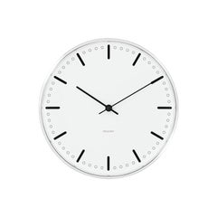 Orologio da parete "City Hall" di Arne Jacobsen, bianco, Ø 6,5 in