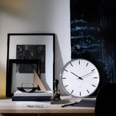 Arne Jacobsen 'City Hall' Wall Clock, White, Ø 8.3 in