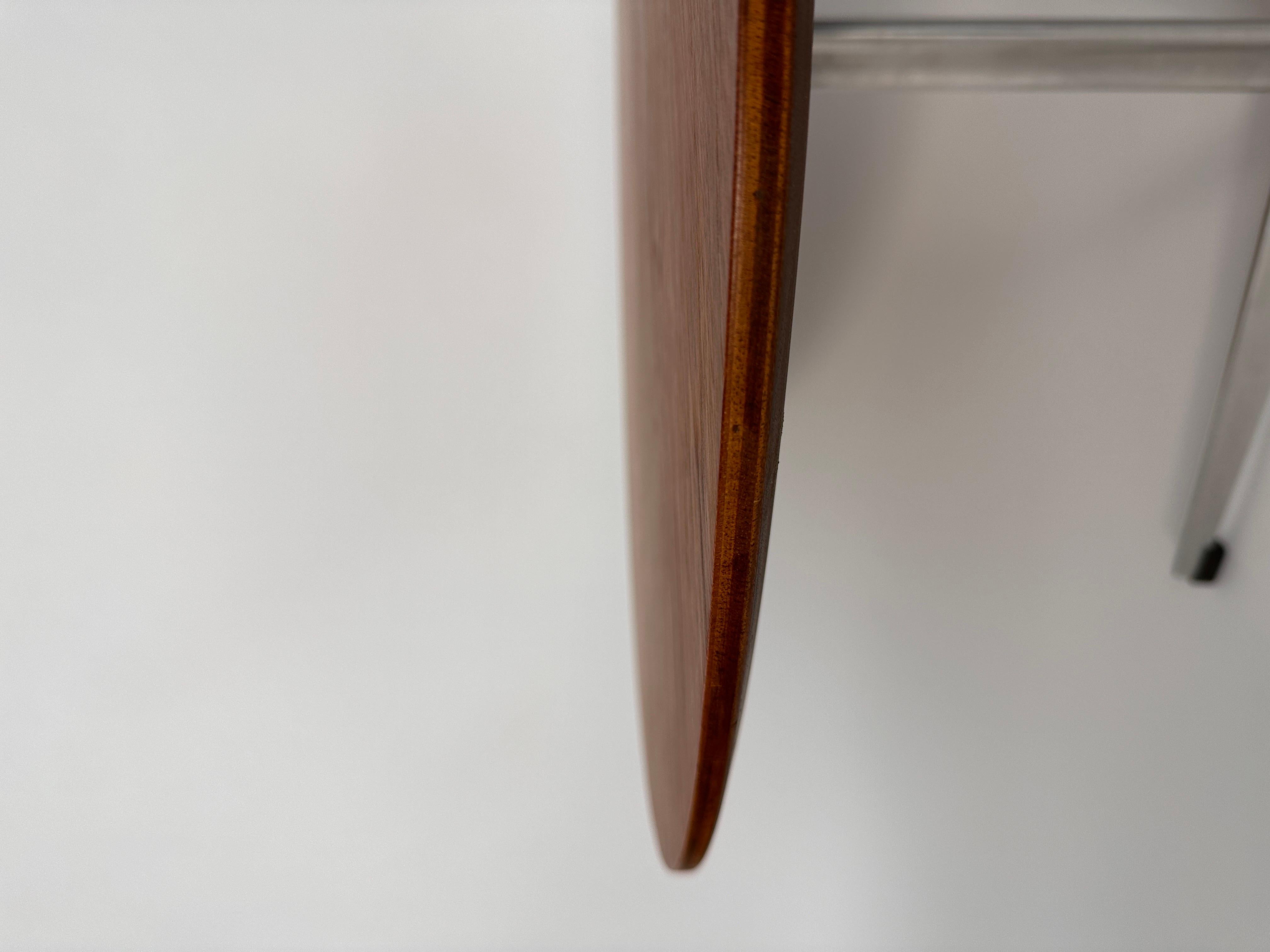 Arne Jacobsen Coffee Table Fritz Hansen Teak Three Legged Denmark 1960s 3