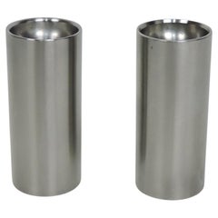 Arne Jacobsen Cylinda Danish Modern Stainless Steel Salt & Pepper Shakers
