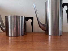 Arne Jacobsen Cylinda-Line Coffee & Tea Set, Stelton Denmark 1967
