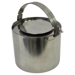 Arne Jacobsen Cylinda Series Stainless Steel Ice Bucket for Lauffer Stelton