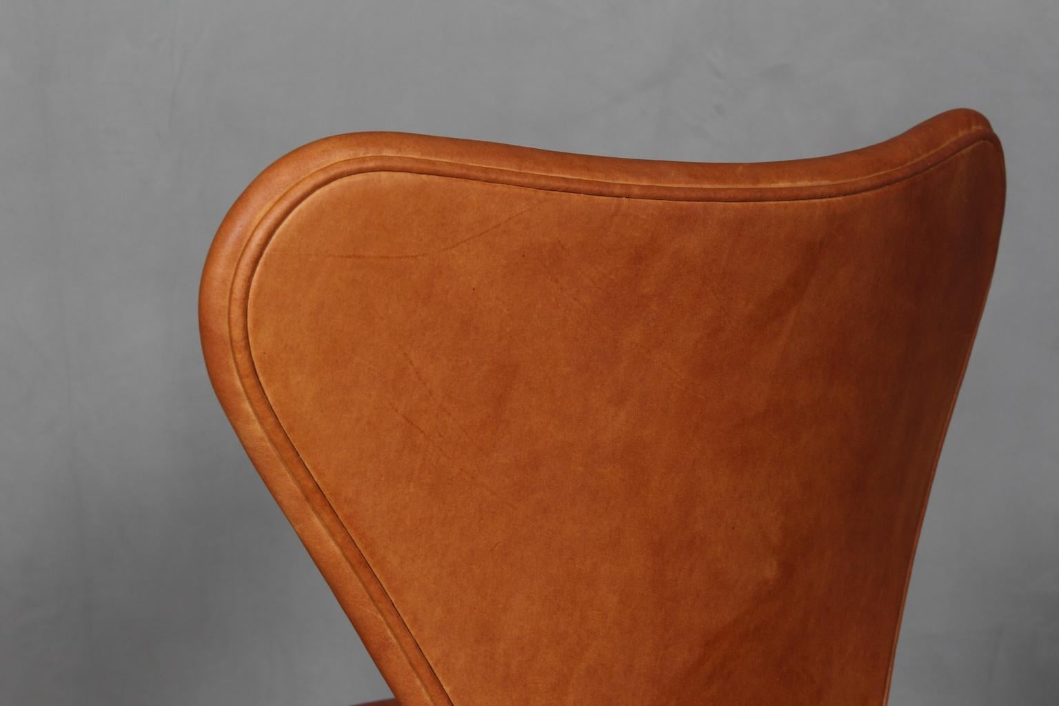 Acier inoxydable Chaise de salle à manger Arne Jacobsen en vente