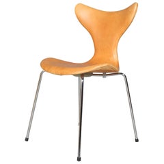 Arne Jacobsen Dining Chair, Model 'Seagull' 3108, Nature Leather