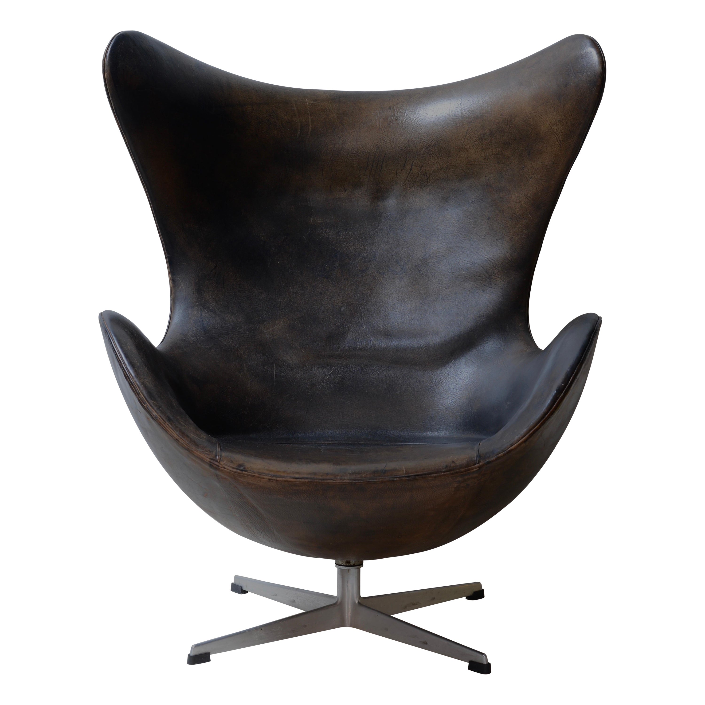 Arne Jacobsen Silla Egg 1ª Edición 1958/60 Piel Original Fritz Hansen