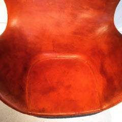 Arne Jacobsen "Egg" Chair and Its Footstool Fritz Hansen Edition, circa 1960