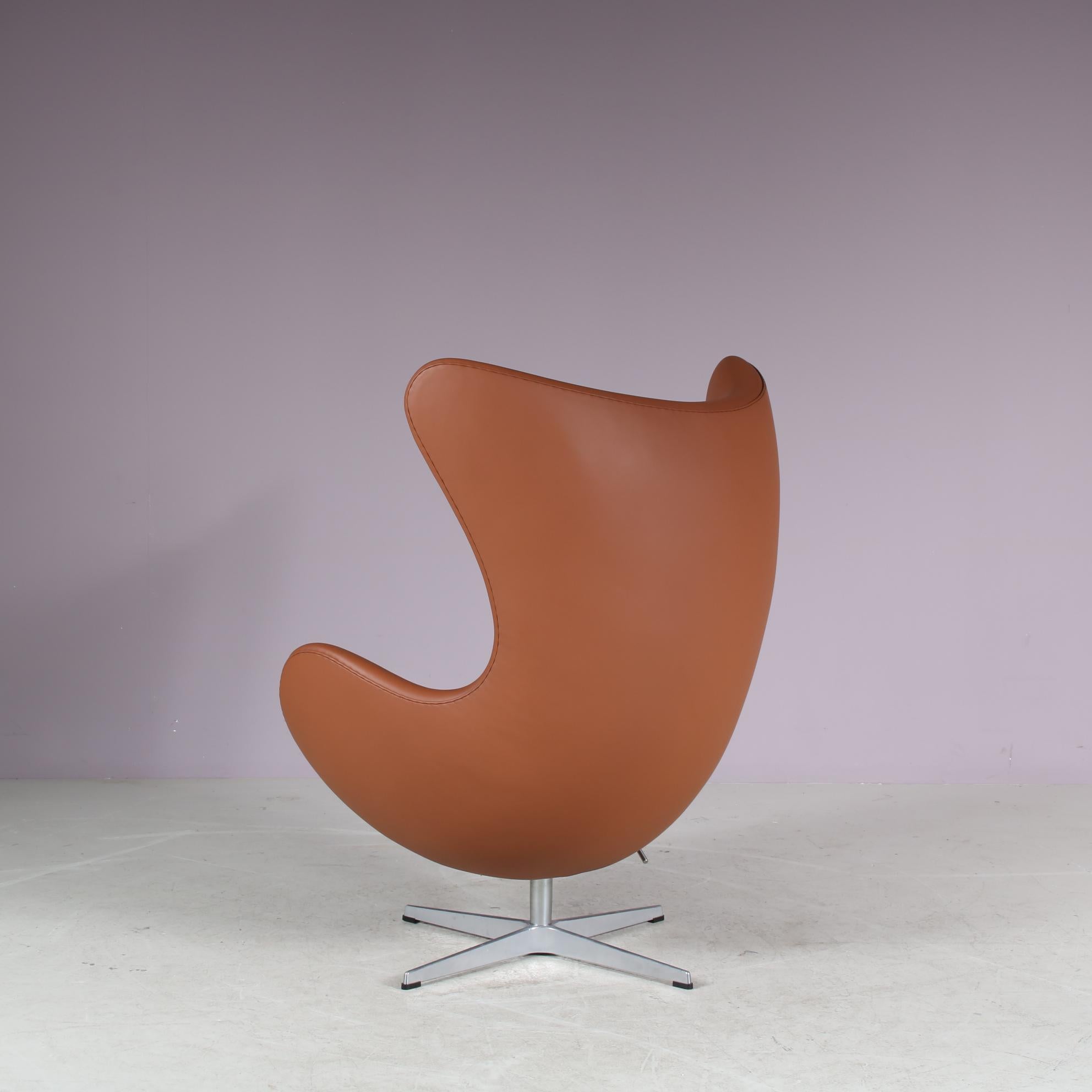 Arne Jacobsen Eierstuhl für Fritz Hansen, Dänemark 1980 (Metall) im Angebot