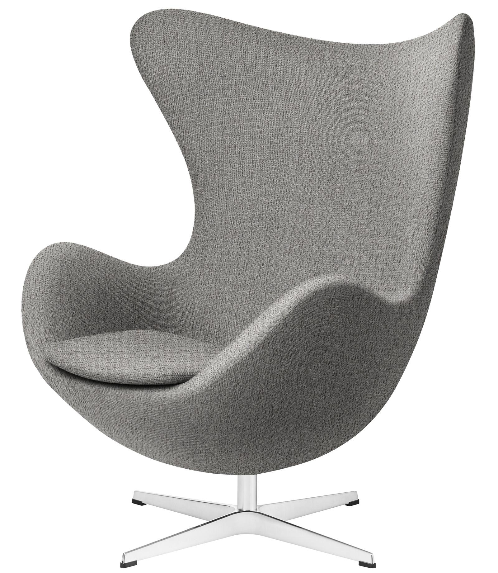 Arne Jacobsen 'Egg' Chair for Fritz Hansen in Christianshavn Fabric Upholstery For Sale 5