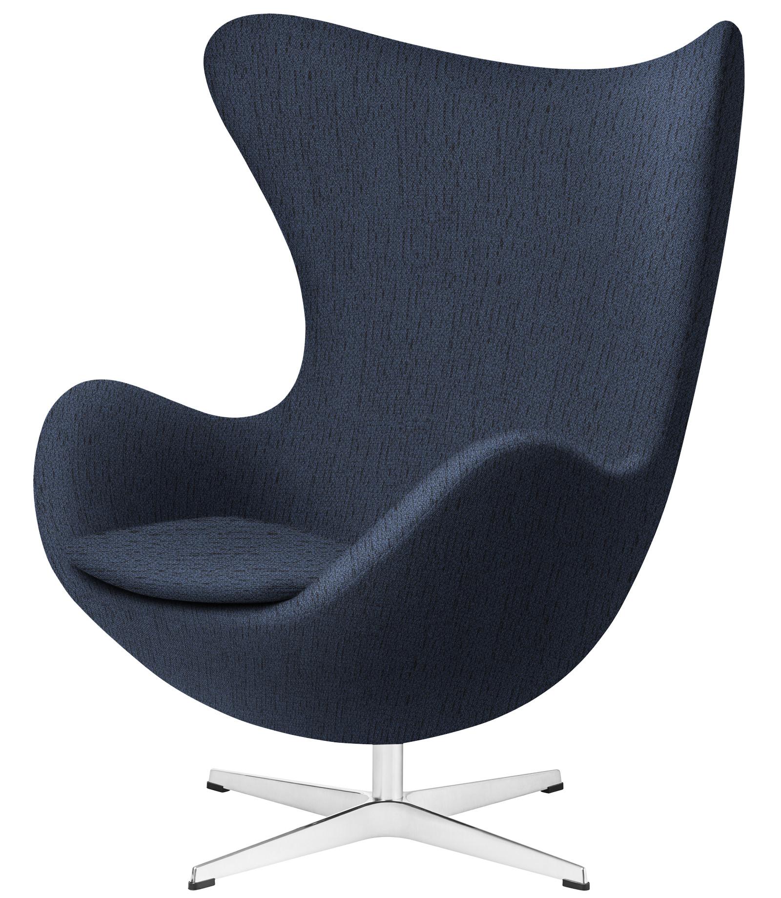 Arne Jacobsen 'Egg' Chair for Fritz Hansen in Christianshavn Fabric Upholstery For Sale 7