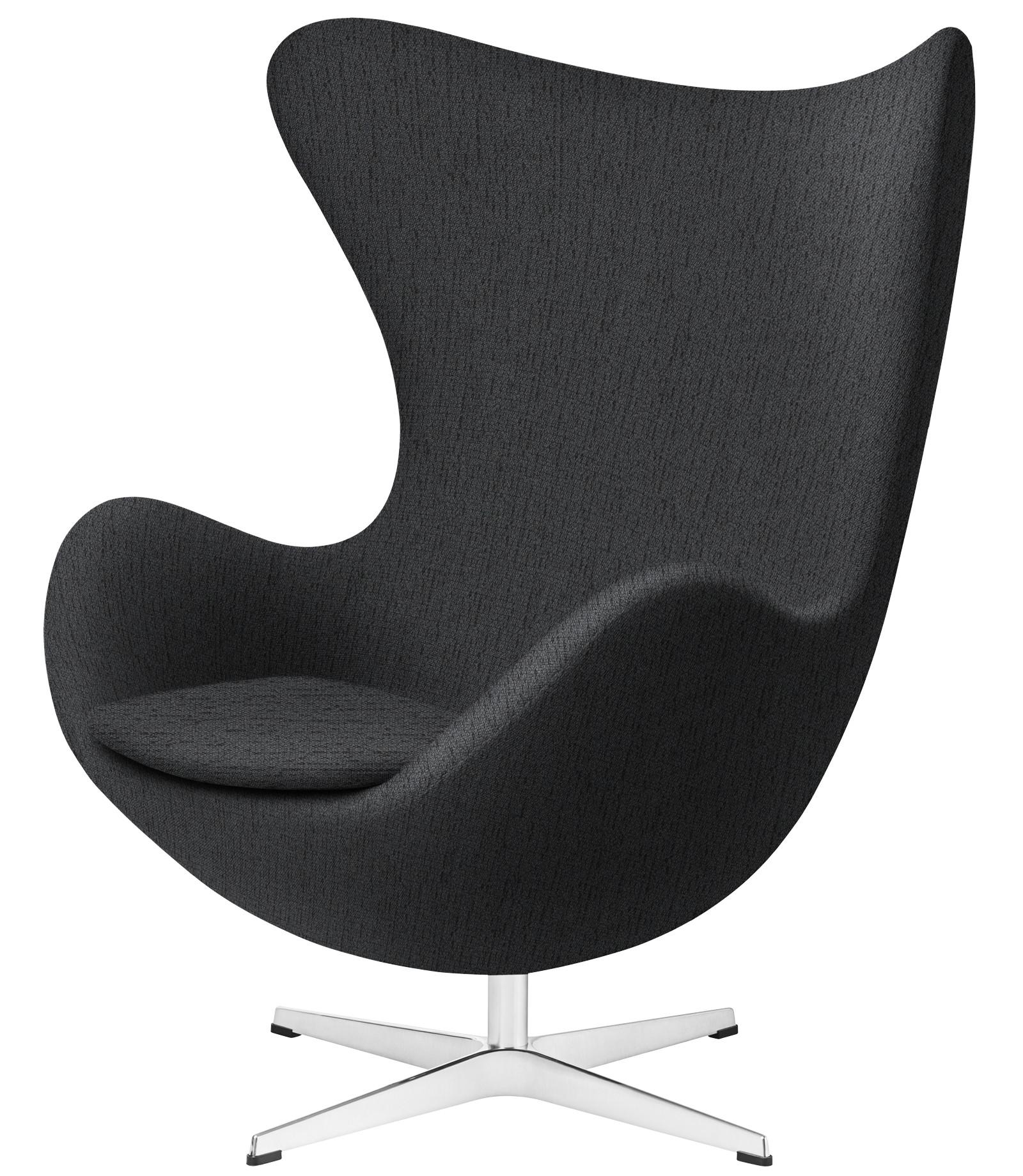 Arne Jacobsen 'Egg' Chair for Fritz Hansen in Christianshavn Fabric Upholstery For Sale 9