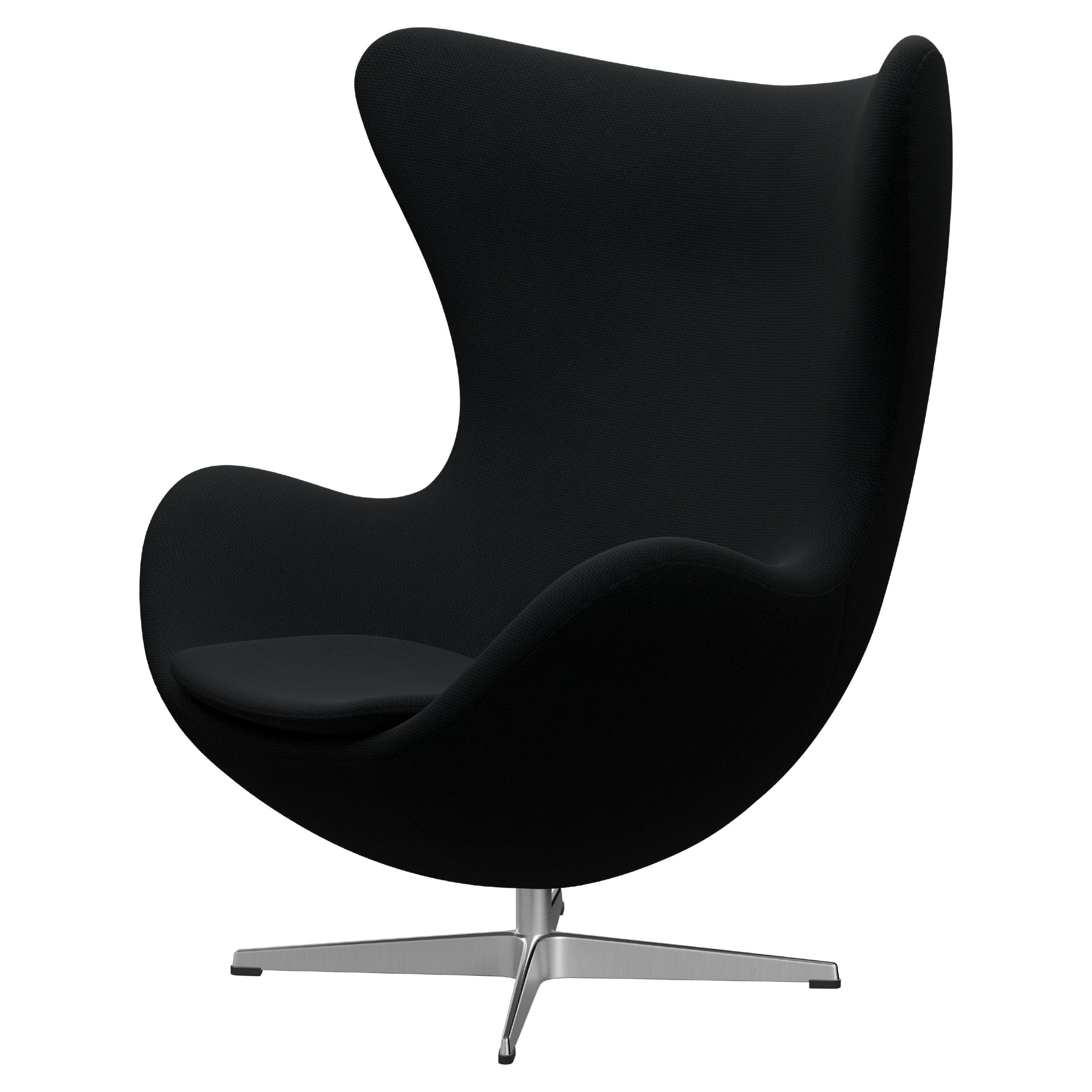 Arne Jacobsen „Egg“-Stuhl für Fritz Hansen mit Stoffpolsterung (Cat. 1)