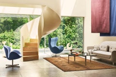 Arne Jacobsen „Egg“-Stuhl für Fritz Hansen mit Stoffpolsterung (Cat. 3)