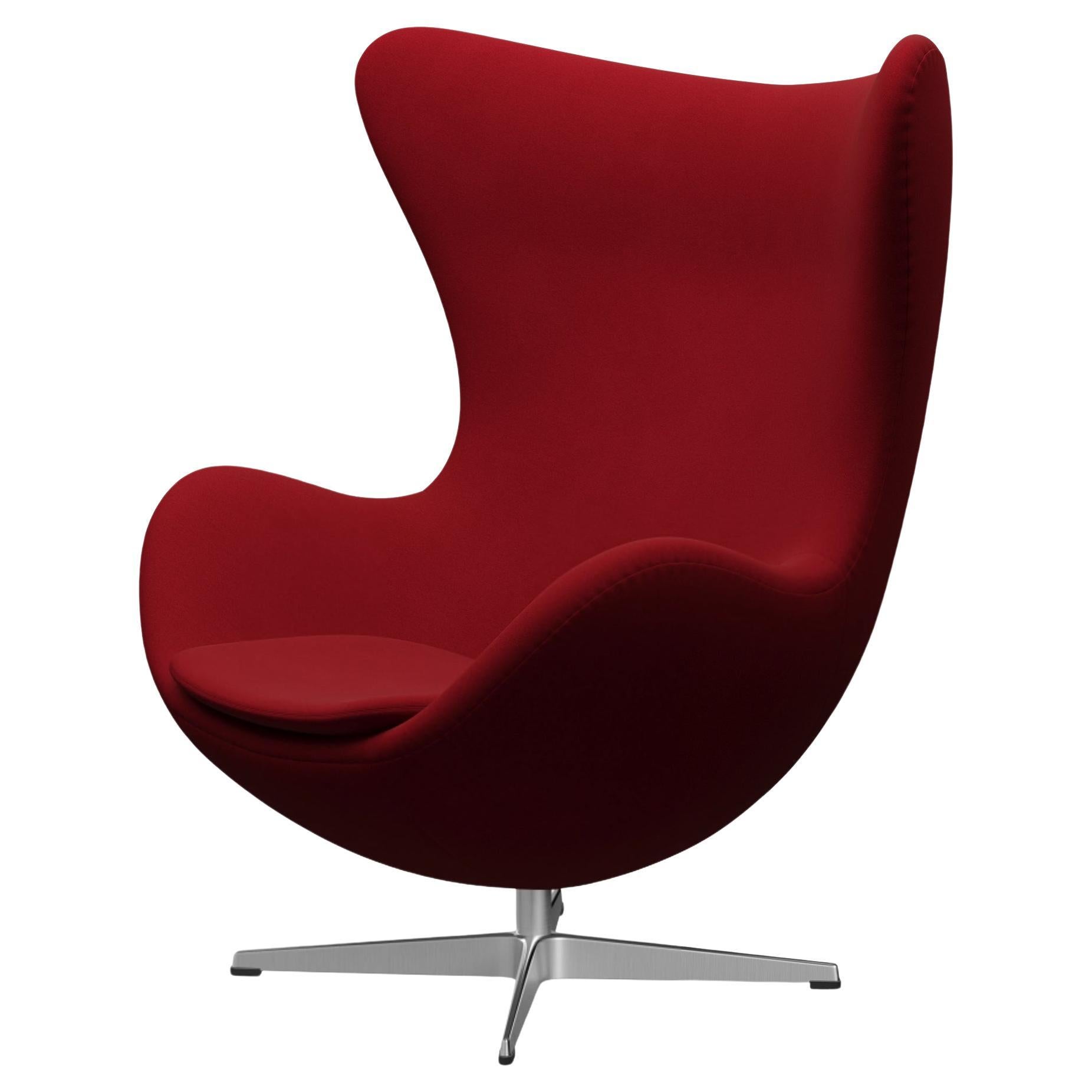Arne Jacobsen „Egg“-Stuhl für Fritz Hansen mit Stoffpolsterung (Cat. 3)