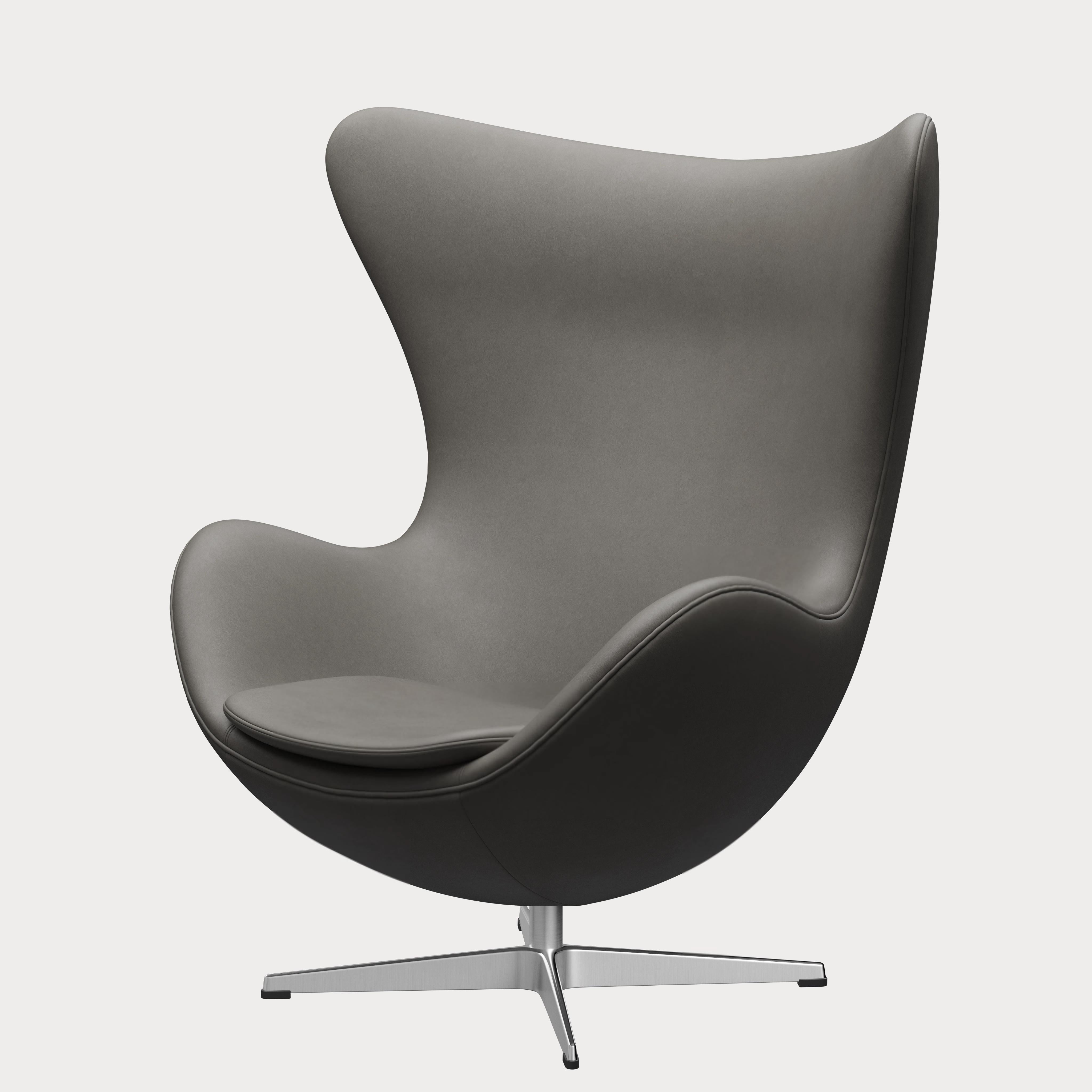 Arne Jacobsen „Egg“-Stuhl für Fritz Hansen mit Lederpolsterung (Cat. 3) im Angebot 3