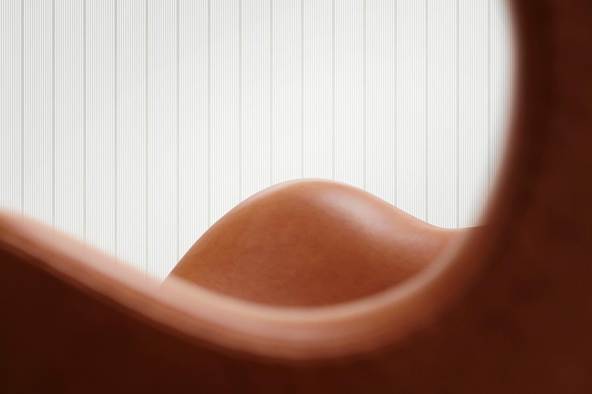 Arne Jacobsen „Egg“-Stuhl für Fritz Hansen mit Lederpolsterung (Cat. 5) im Angebot 3