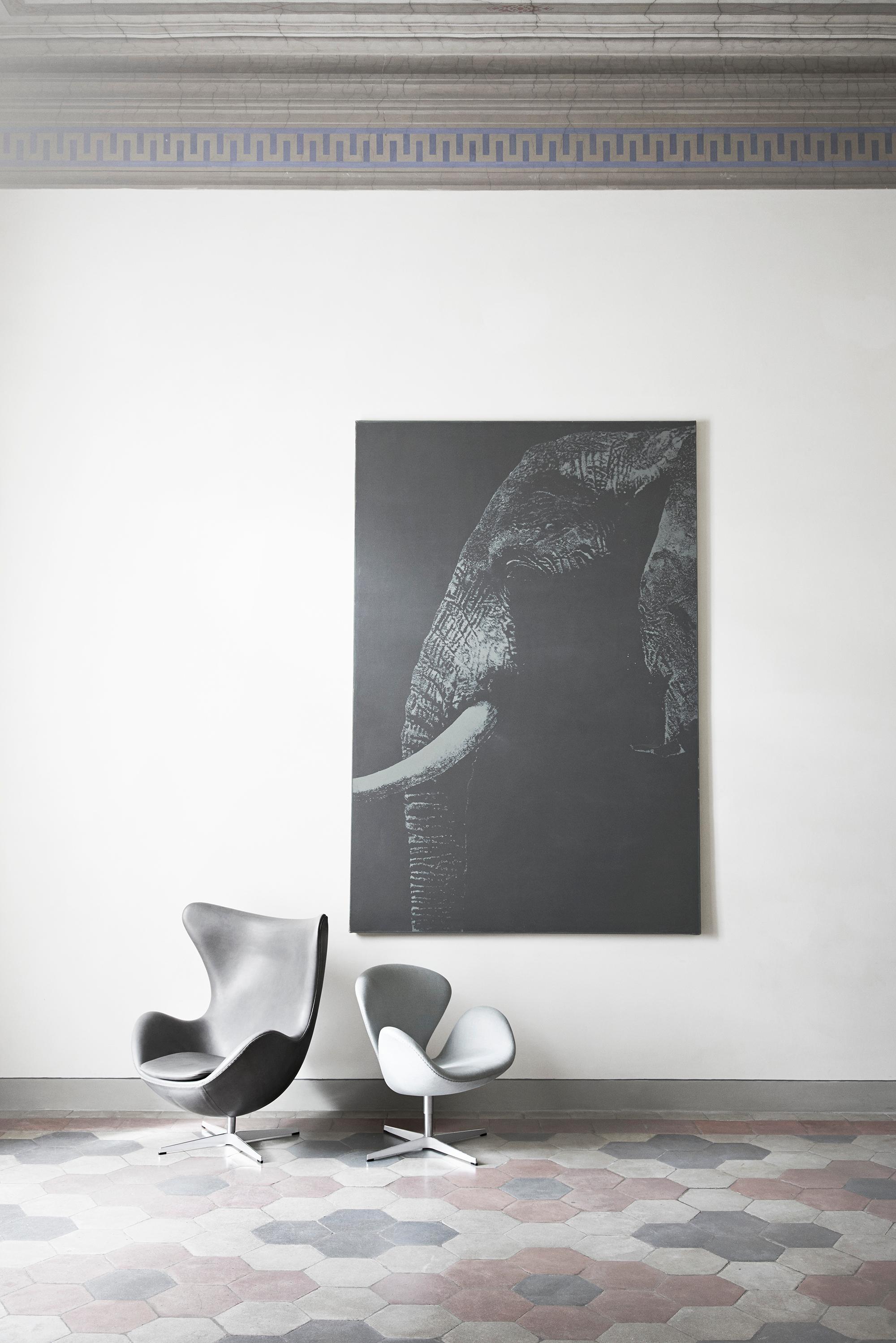 Arne Jacobsen „Egg“-Stuhl für Fritz Hansen mit Lederpolsterung (Cat. 5) (Dänisch) im Angebot