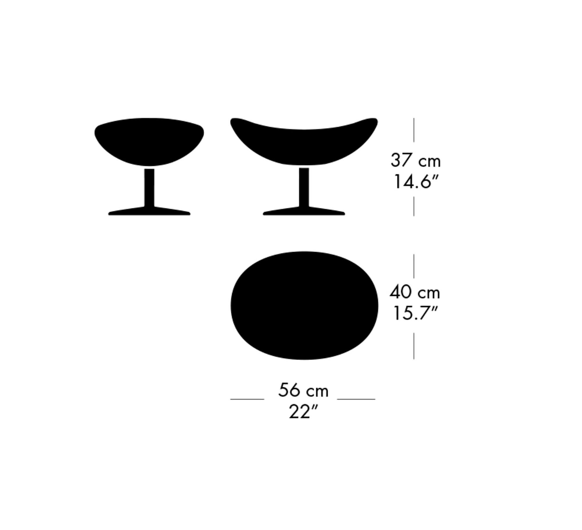 Fußhocker „Egg“ von Arne Jacobsen für Fritz Hansen mit Lederpolsterung (Cat. 5) im Angebot 8