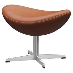 Arne Jacobsen 'Egg' Footstool for Fritz Hansen in Leather Upholstery (Cat. 5)