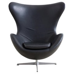 Arne Jacobsen for Fritz Hansen Black Egg Chair