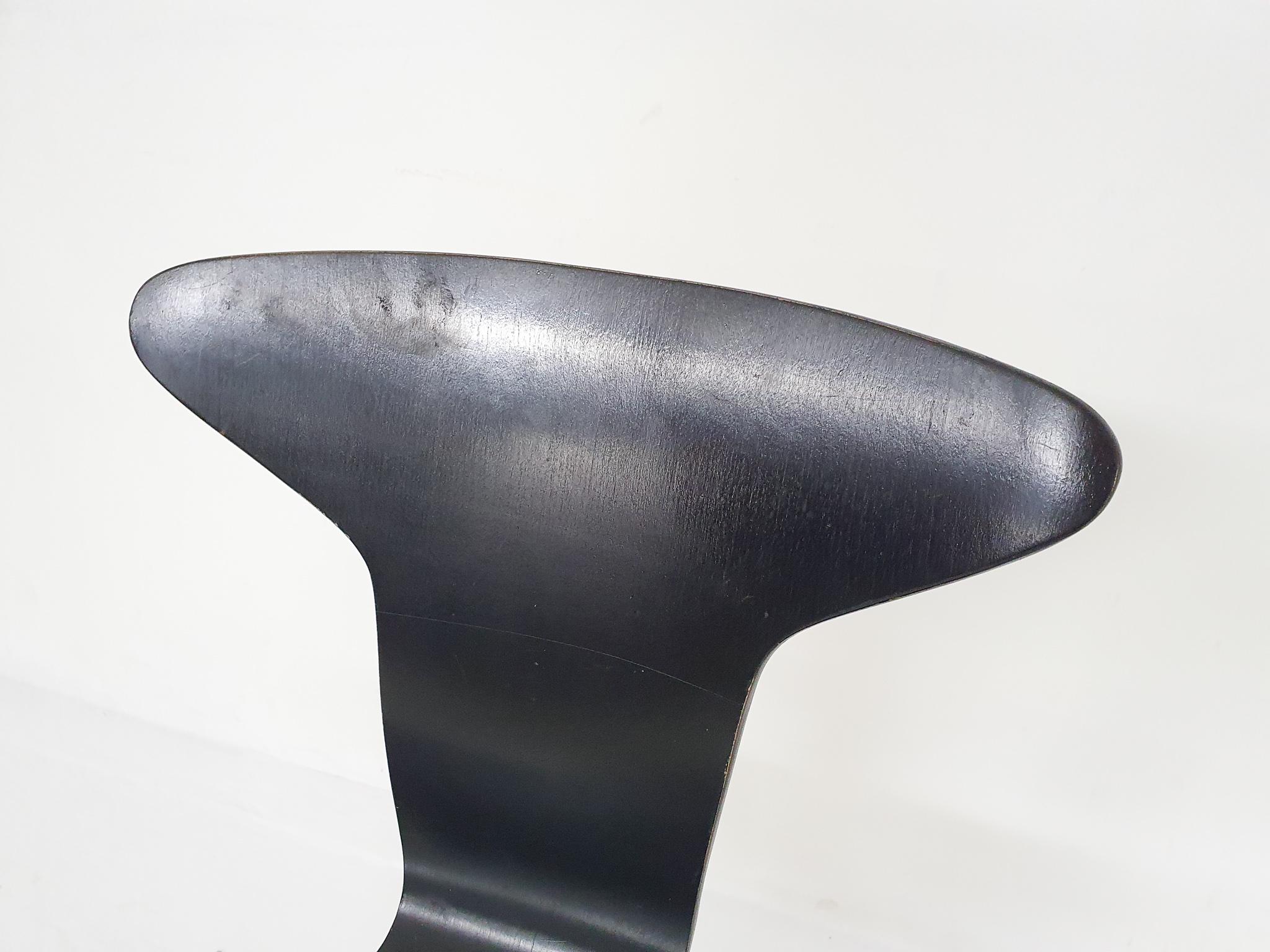 Arne Jacobsen for Fritz Hansen Black Wooden 