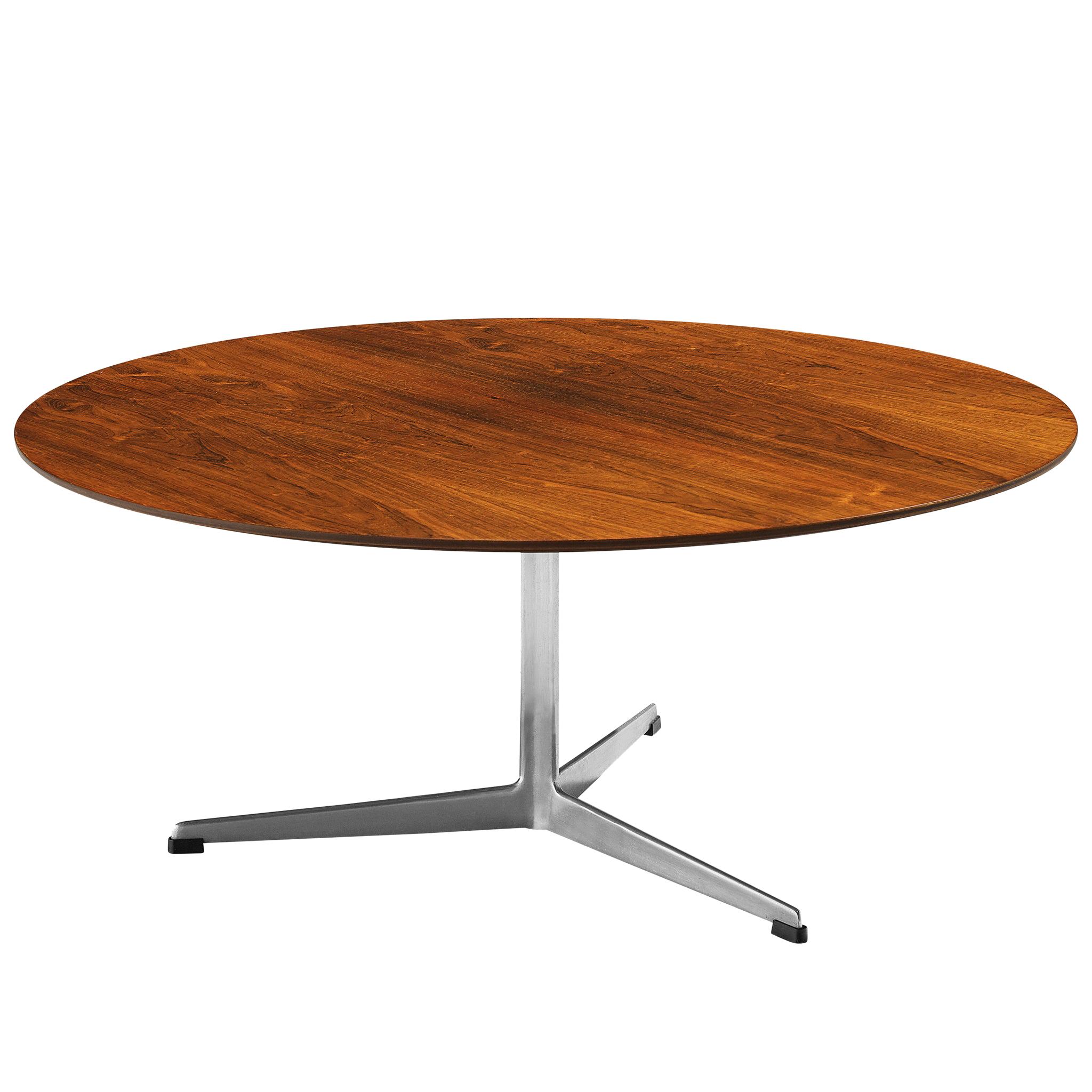 Arne Jacobsen for Fritz Hansen Coffee Table in Rosewood and Metal