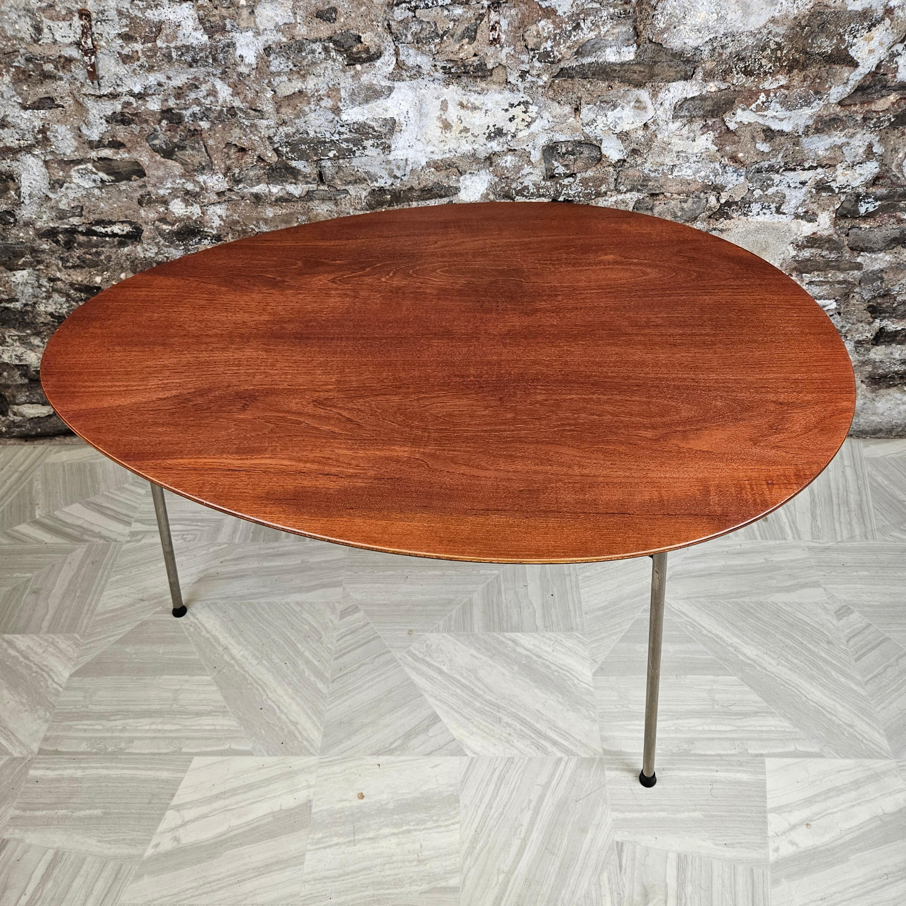 20th Century Arne Jacobsen for Fritz Hansen Danish Teak Egg Table