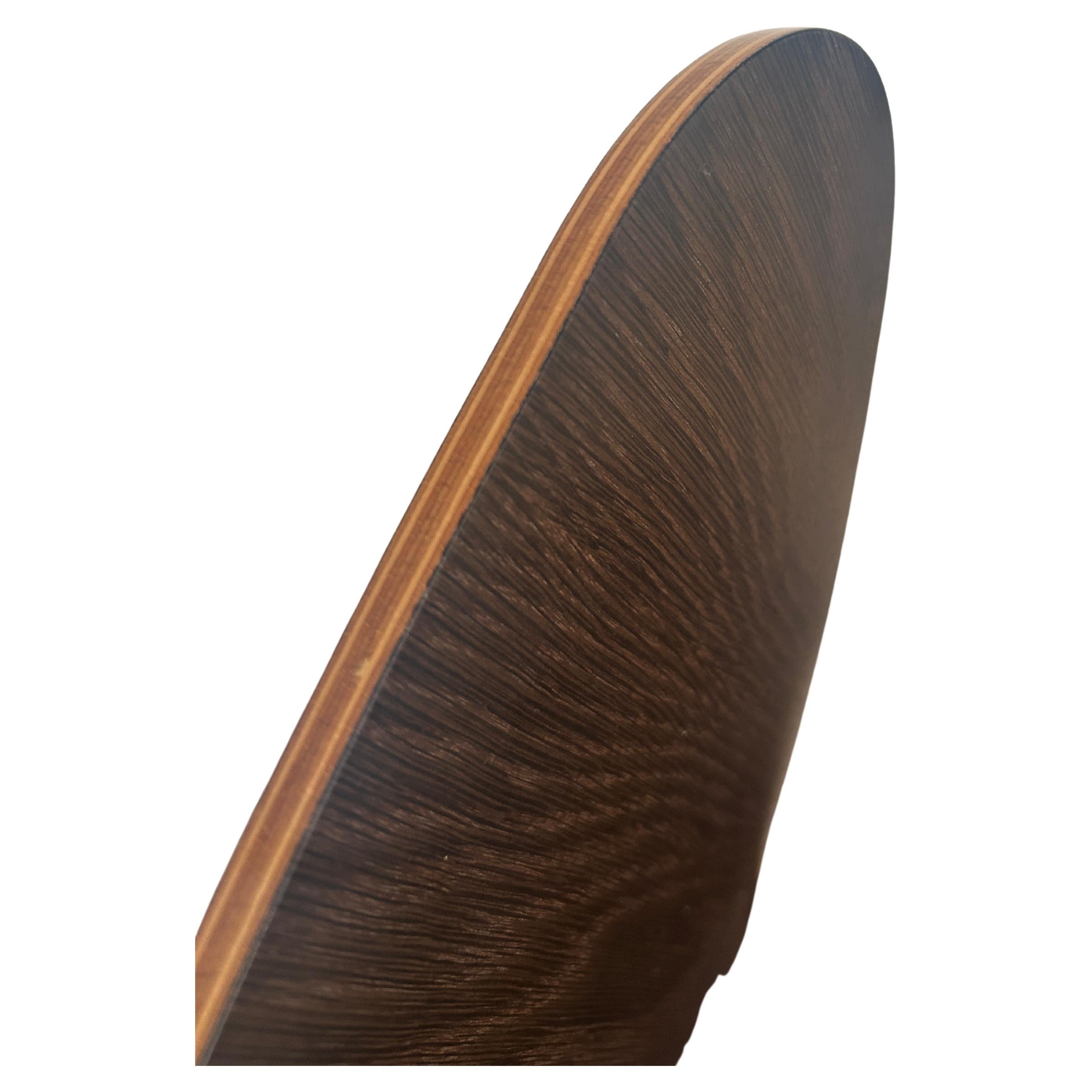 Contemporary Arne Jacobsen for Fritz Hansen Dark Brown Oak Series 7 Desk Task Office Chair For Sale