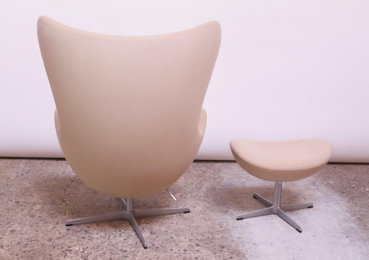 Arne Jacobsen for Fritz Hansen Egg Chair and Ottoman Distributed by Knoll 2