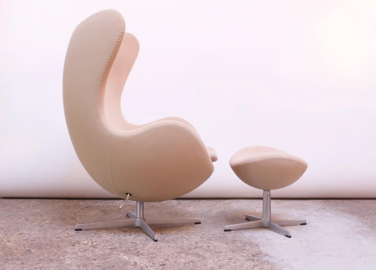 Arne Jacobsen for Fritz Hansen Egg Chair and Ottoman Distributed by Knoll 1