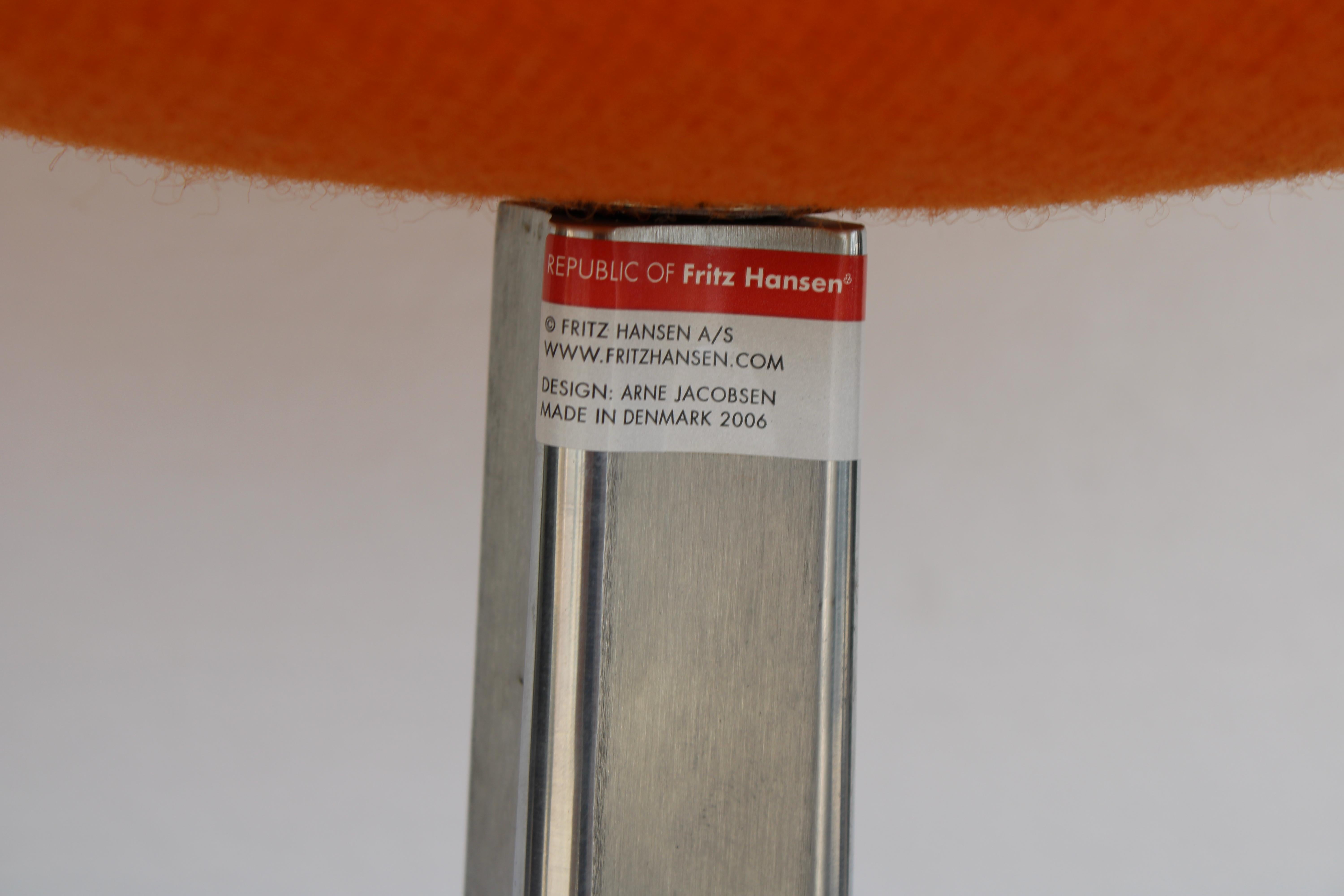 Aluminum Arne Jacobsen for Fritz Hansen Egg Chair & Ottoman, Tilt and Swivel, 2006 For Sale