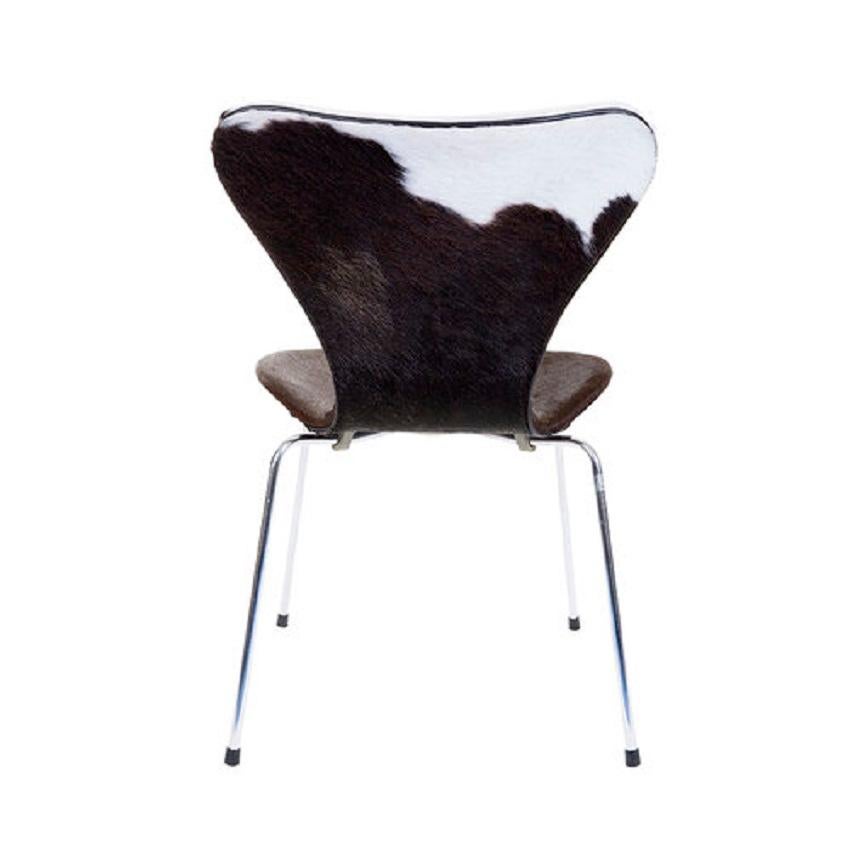 Arne Jacobsen for Fritz Hansen Model 3107 Cowhide Chairs, Set of 6 9