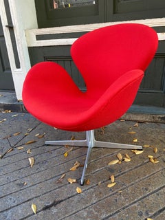 Arne Jacobsen for Fritz Hansen Red Swan Chair