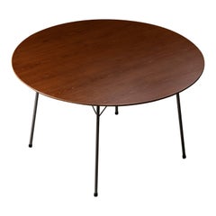 Arne Jacobsen for Fritz Hansen Round Dining Table Model 3600, 1950s, Denmark