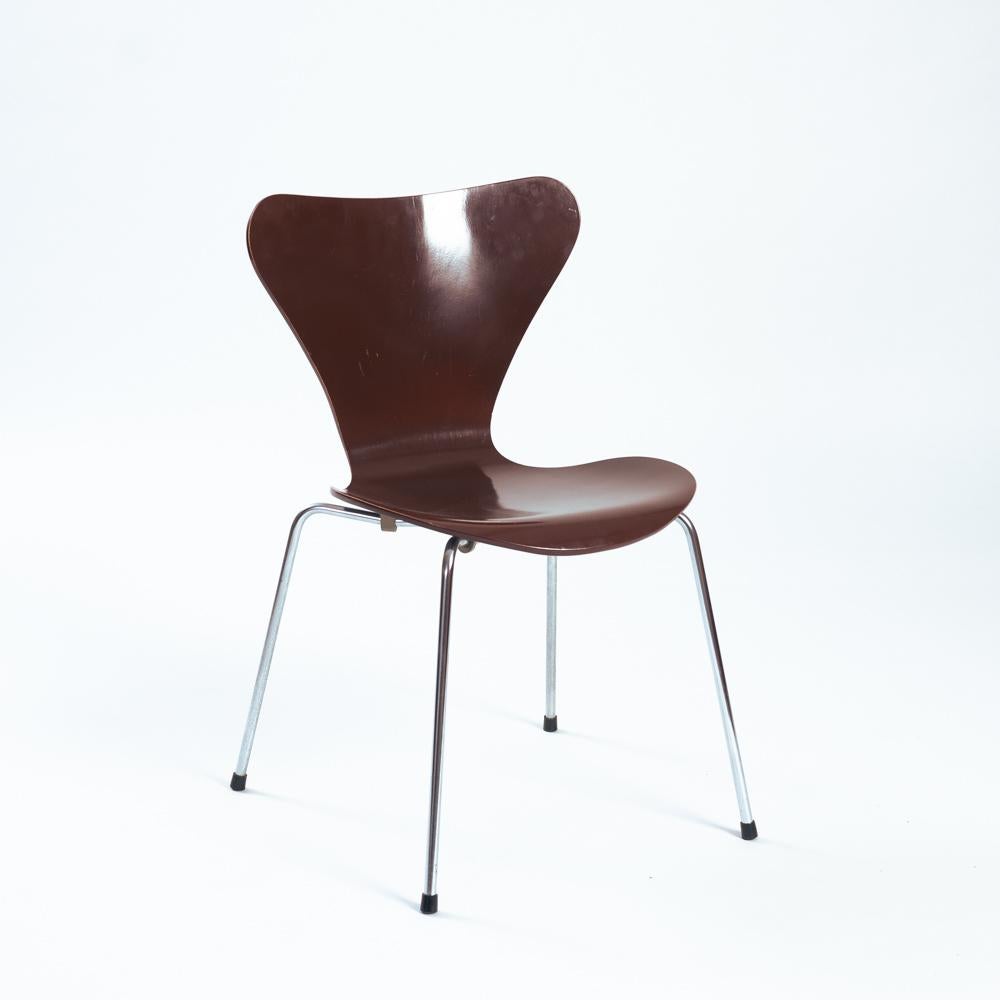 Arne Jacobsen para Fritz Hansen, serie 7 Sillas Butterfly en Bueno Estado en Zevenaar, NL