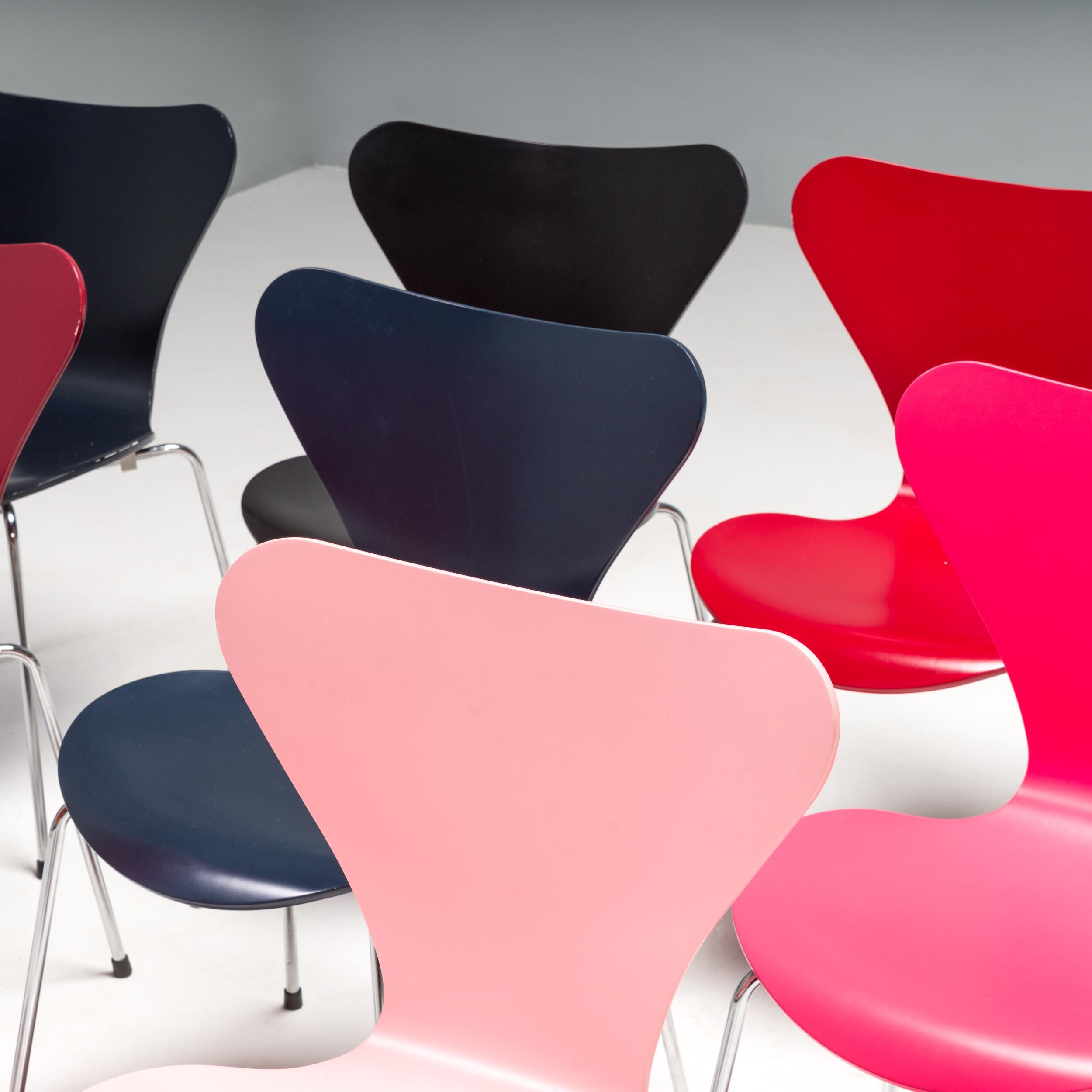Arne Jacobsen for Fritz Hansen Series 7 Dining Chairs, Set of 10 1