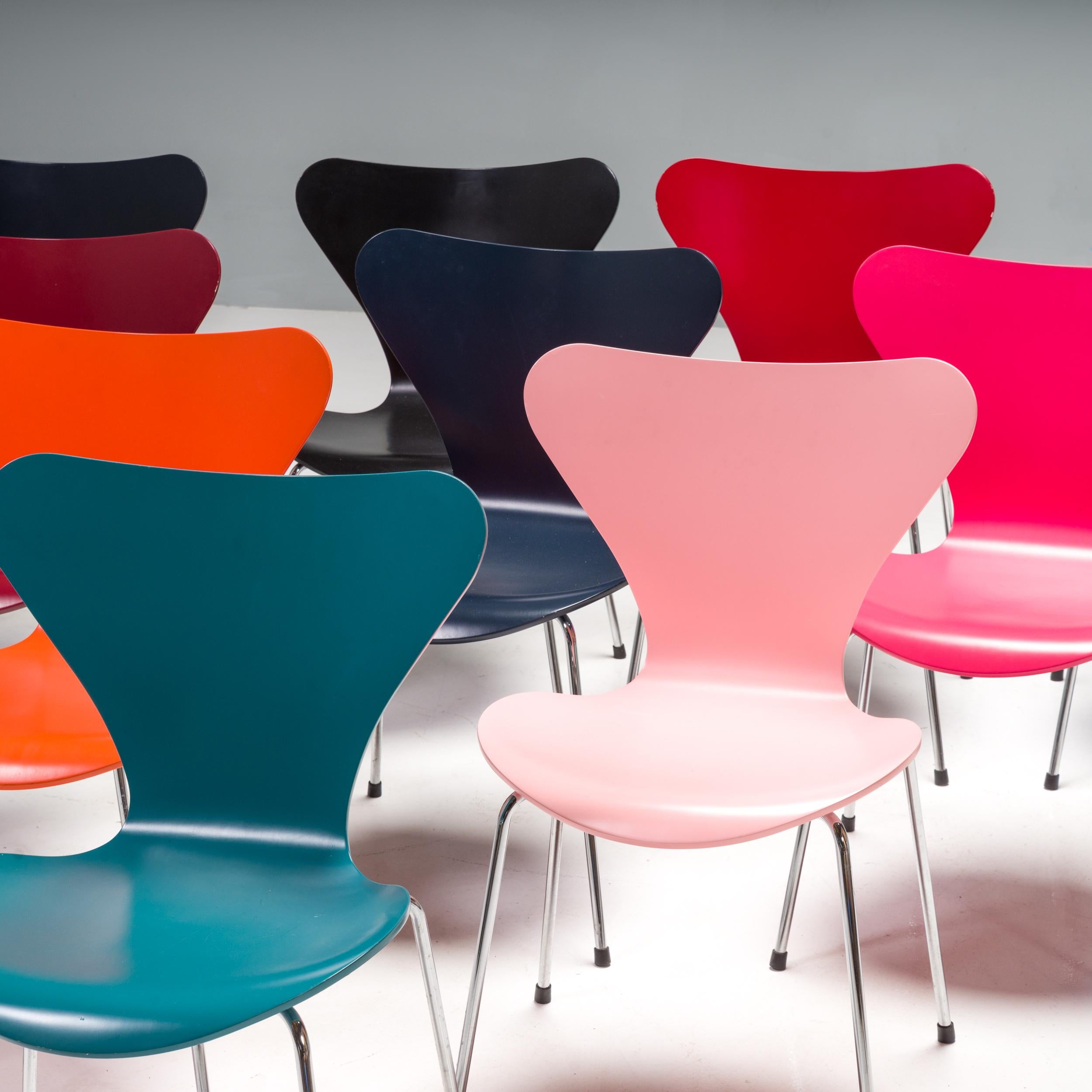 Arne Jacobsen for Fritz Hansen Series 7 Dining Chairs, Set of 10 2