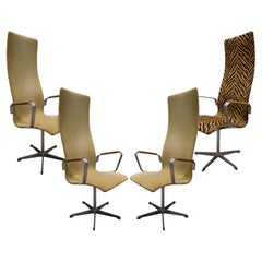 Arne Jacobsen for Fritz Hansen Set Of 4 High-Back Dining Chairs 1960s