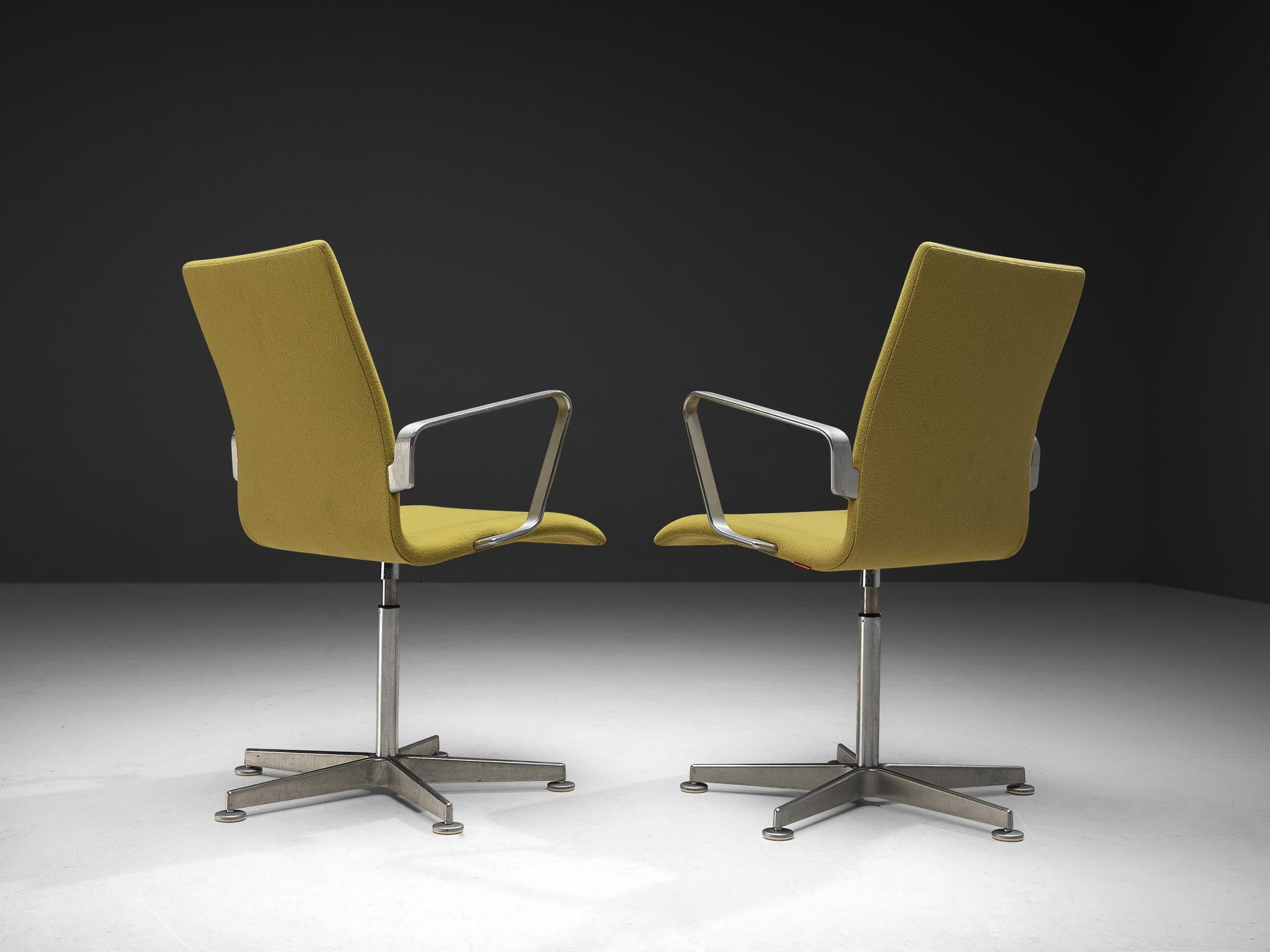 Metà XX secolo Arne Jacobsen per Fritz Hansen Set di quattro sedie 'Oxford' in vendita