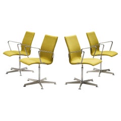 Vintage Arne Jacobsen for Fritz Hansen Set of Four 'Oxford' Chairs