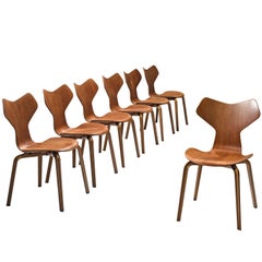 Vintage Arne Jacobsen for Fritz Hansen Set of 'Grand Prix' Dining Chairs