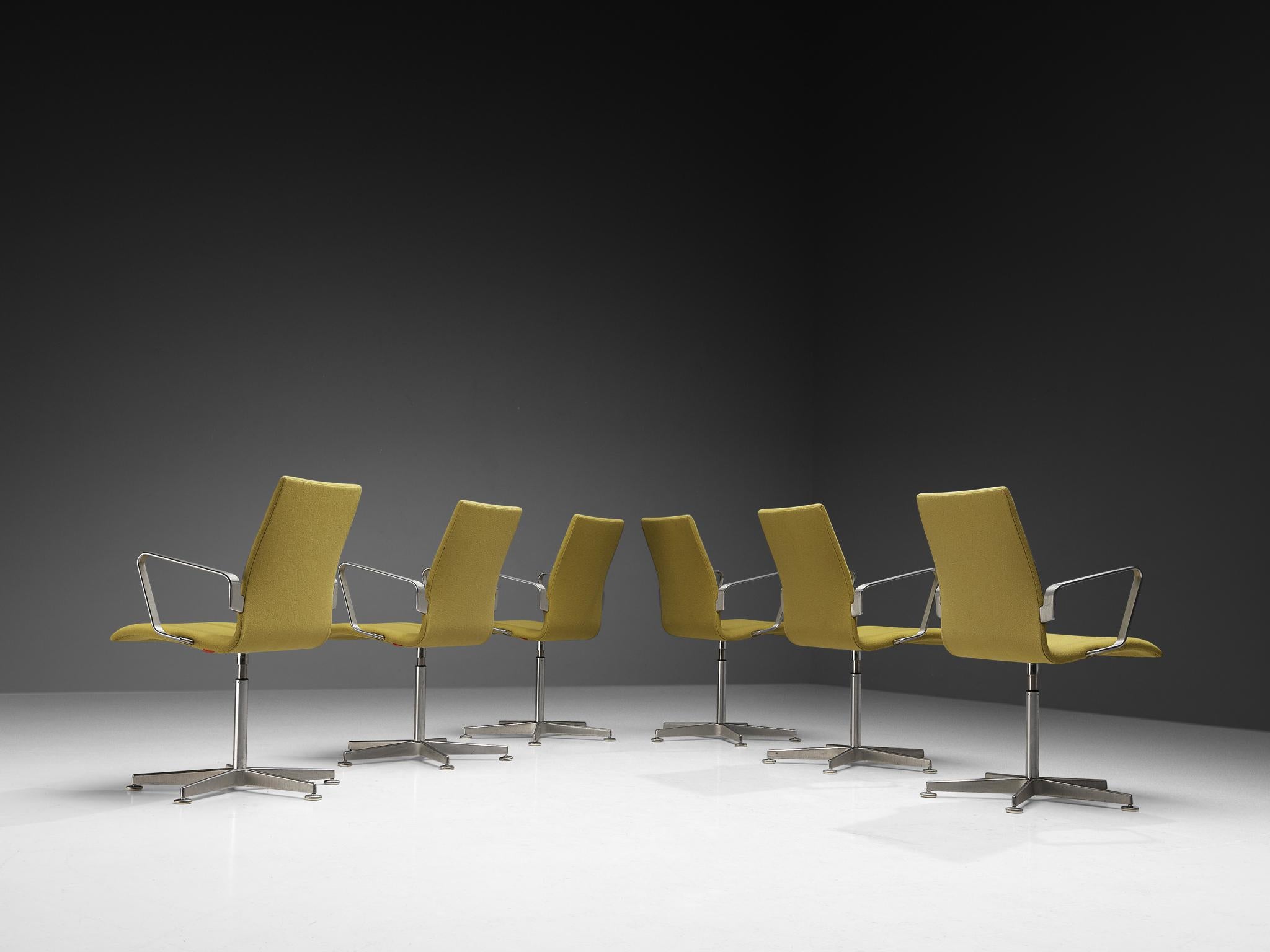 Scandinavo moderno Set di sei sedie 'Oxford' di Arne Jacobsen per Fritz Hansen in vendita