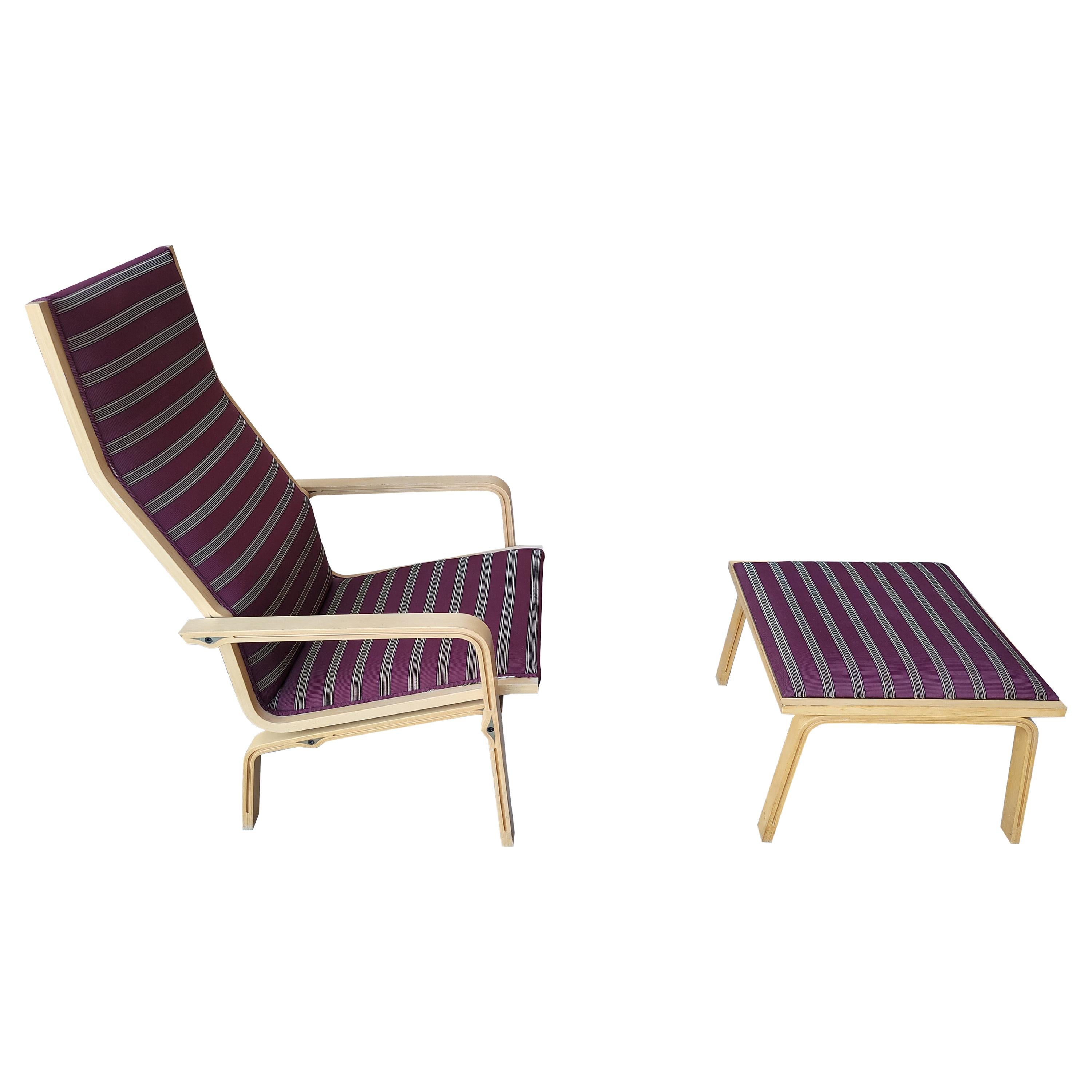 Arne Jacobsen for Fritz Hansen St. Catherines Highback Chair and Ottoman Set