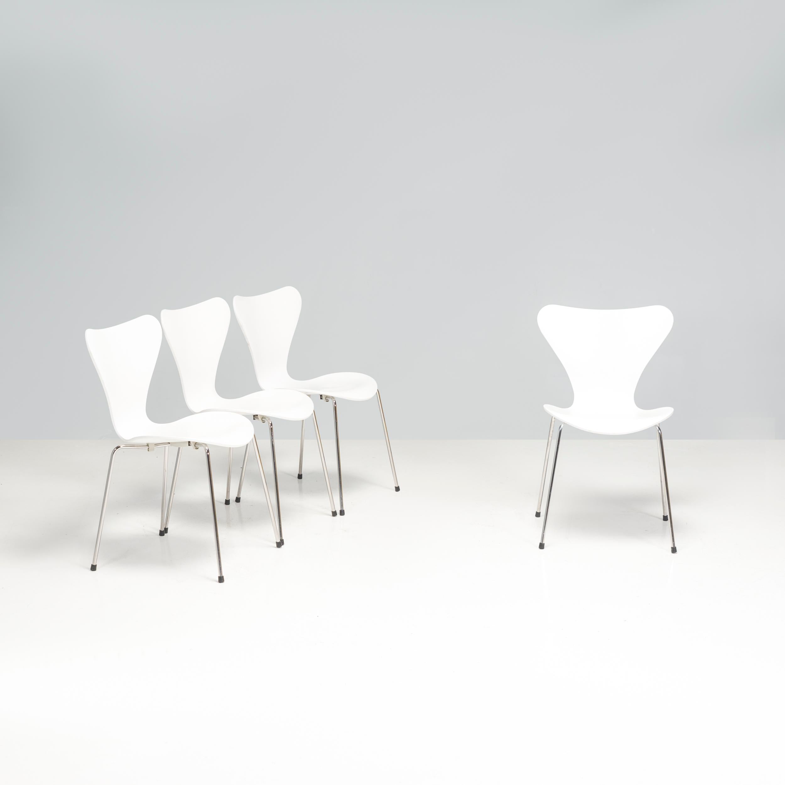 Originally designed by Arne Jacobsen in 1955 for the H55 exhibition in Sweden, the Series 7 Dining chair has been made by Fritz Hansen ever since. 

Originally designed by Arne Jacobsen in 1955 for the H55 exhibition in Sweden, the Series 7 Dining