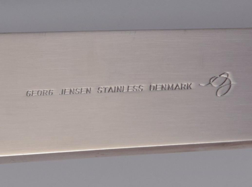 Arne Jacobsen para Georg Jensen. Cuatro tenedores grandes para ensalada de acero inoxidable. en Excelente estado para la venta en Copenhagen, DK