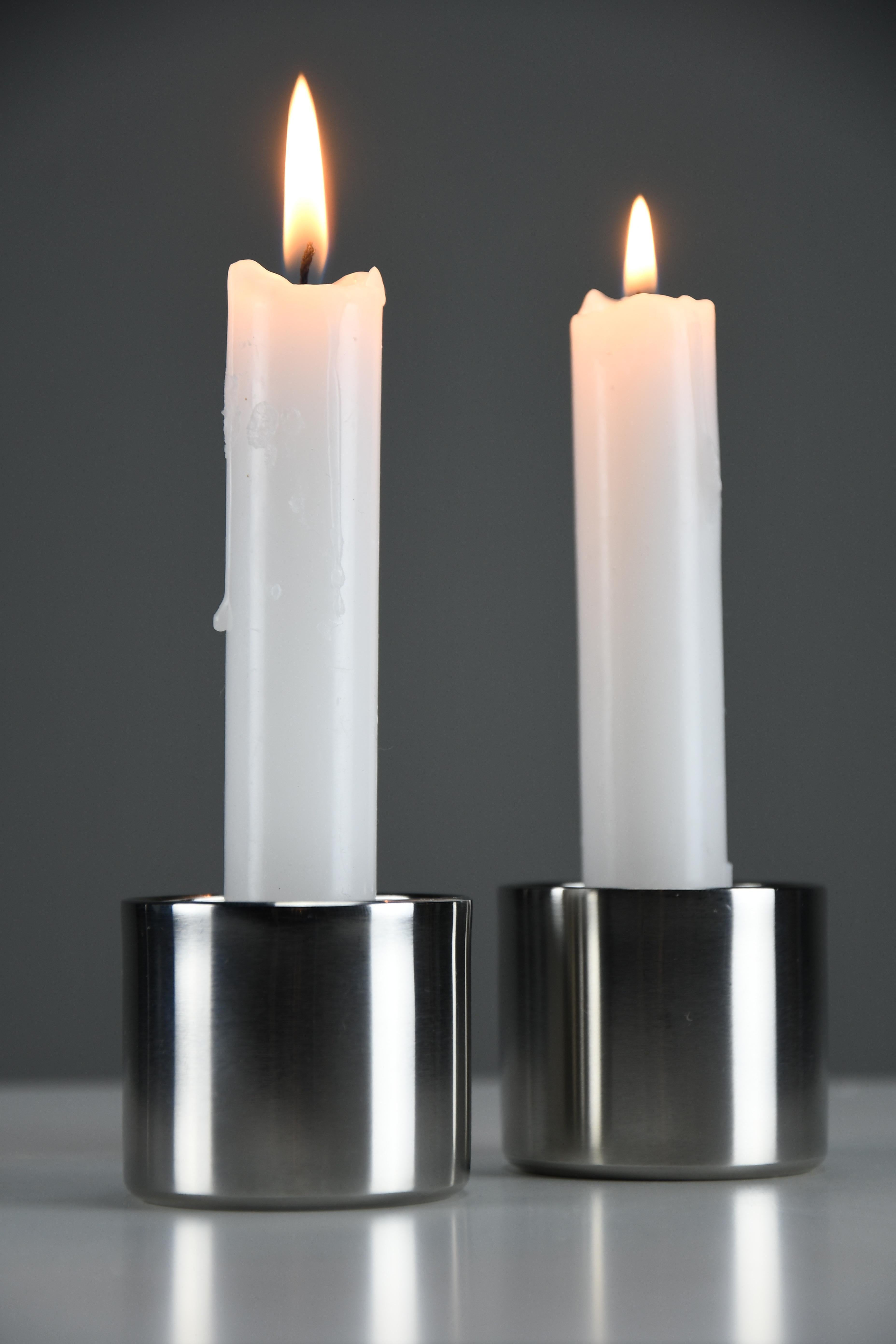 XX secolo Arne Jacobsen per Stelton - Candelieri della linea Cylinda, 1964 in vendita